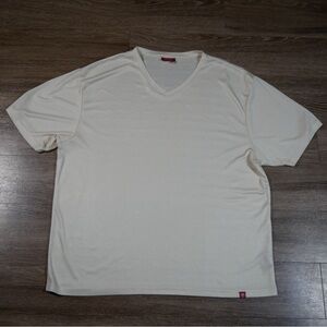 Stacy Adams Men's Cream V-Neck Tee